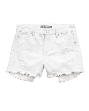 Tractr Girl's Weekender Destruction Shorts - White