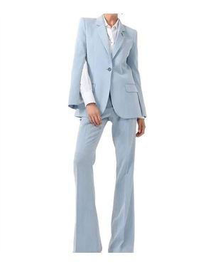 Barbara Bui Herringbone Fitted Jacket - Blue