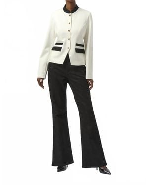 Joseph Ribkoff High Waist Flared Jeans - White