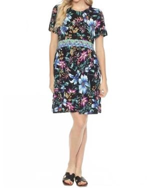 Johnny Was Janie Favorite Kehole Tiered Dress - Blue