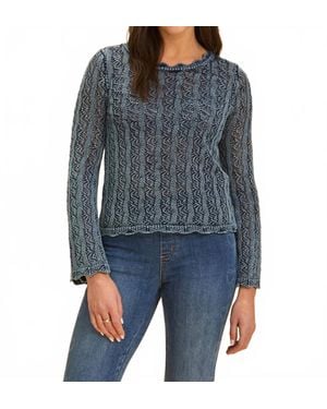 Fdj Long Sleeve Garment Dye Sweater - Black
