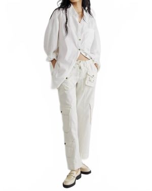 Free People Tahiti Cargo Pants - White