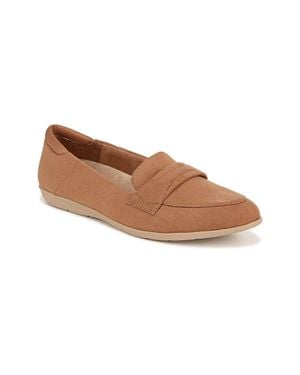 Dr. Scholls Emilia Loafer Wide Faux Suede Slip On Shoes Ham697 - Brown