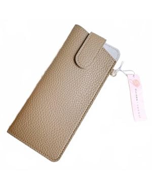 Ellison+Young Button-Up Eyeglass Case Bag Charm - Brown