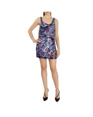 Atlein Ladies Sequin Camo Dress - Blue