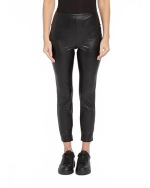 SERENDIPITY Katherine Leather Skinny Pants - Black