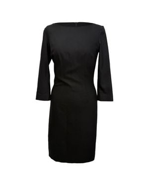 JOSEPH Boat Neck Midi Dress - Black