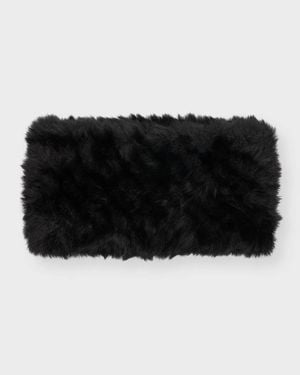 Adrienne Landau Faux Fur Headband - Black