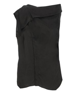 Rick Owens Sl Island Asymmetric Vest - Black