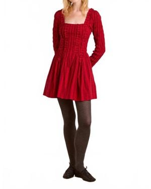 Damson Madder Raphaela Mini Dress - Red