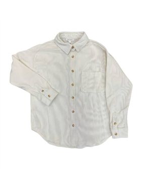 Blu Pepper Perch By The River Corduroy Button Up Jacket - Gray