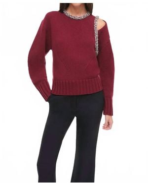 Jonathan Simkhai Monroe Embellished Pullover - Red