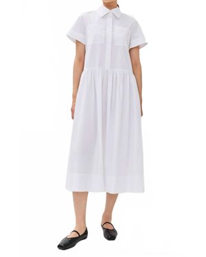 Alohas Bay Midi Shirtdress - White