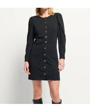 Nation Ltd Rae Placket Front Dress - Black