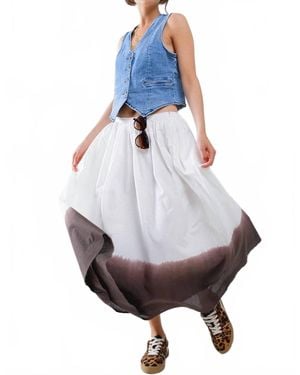 Q2 Flowy Drop Waist Skirt - Multicolor