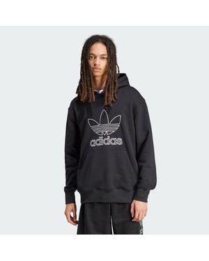 adidas Adicolor Outline Trefoil Hoodie - Black