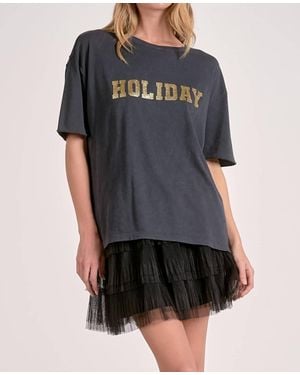 Elan Holiday Tee - Black