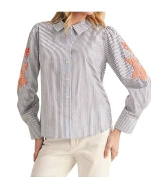 Jodifil Floral Prep Blouse - Gray
