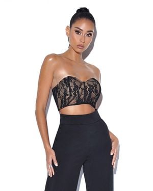 Miss Circle New Romantics Lace Corset Top - Blue