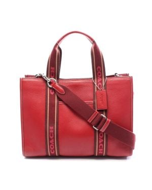 COACH Smith Leather Tote Bag - Red