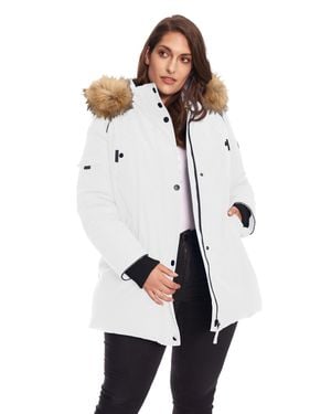Alpine North Glacier Plus Vegan Down (Recycled) Parka (Plus Size) - White