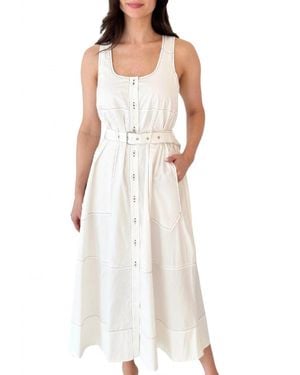 JS71 Saunders Midi Dress - White