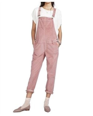 HATCH Maternity The Cord Overall Jeans - Red