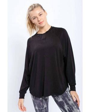Mono B Notched Flow Top - Black