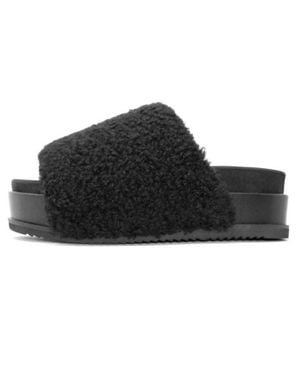Roam Fuzzy Pailette Slider - Black