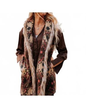 Tasha Polizzi Fur Joelle Vest - Brown