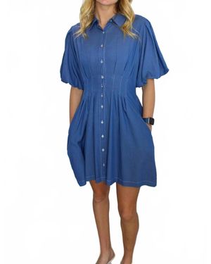 She + Sky Jane Mini Dress - Blue