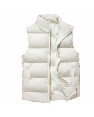 Spire By Galaxy Modern Fit Heavyweight Puffer Bubble Vest - Natural