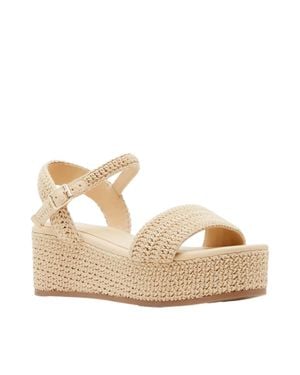 Madden Girl Julian-C Platform Natural Raffia Juli06J1Nat - Metallic