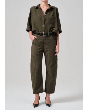 Citizens of Humanity Marcelle Low Slung Easy Cargo Sateen - Green