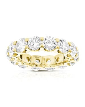 Vir Jewels 10 Cttw Lab Grown Diamond Eternity Ring Wedding Band - Metallic