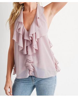 Bluivy Bi- Ruffled Halter Blouse - Pink