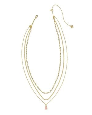 Kendra Scott Mini Elisa Triple Strand Necklace - Metallic