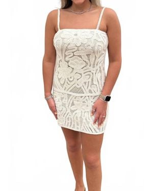 Strut & Bolt Crochet Mini Dress - White