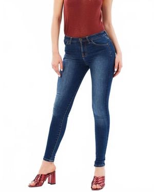 OUTLAND DENIM Isabel Mid-Rise Skinny Jeans - Blue