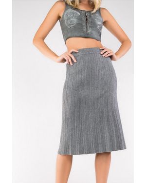 Pol Sweater Midi Skirt - Gray