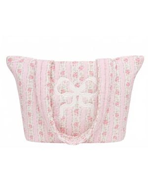 LoveShackFancy Aja Weekender Shoulder Bag - Pink