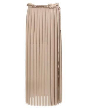 Ami Paris 'Pleated' Skirt - Natural