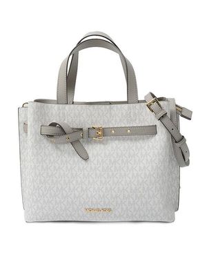 Michael Kors Emilia Monogram Satchel - Gray