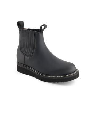 Forastero Leather Chelsea Boots With Elastic Shaft - Black
