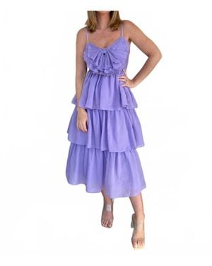 SOFIA The Label Melody Sleeveless Midi Dress - Purple