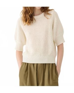 DEMYLEE Sherry Cotton Crew Neck Top - White
