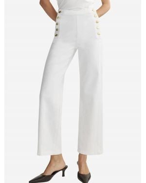 DL1961 Karmine Refined Wide Leg Jeans - White