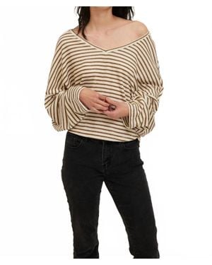 Project Social T Ren V-Neck Long Sleeve Top - Black