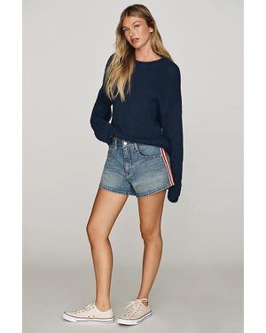 Pilcro Denim Track Shorts - Blue
