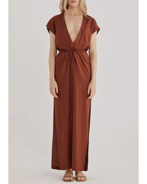 RUMER Roam Kaftan Dress - Brown